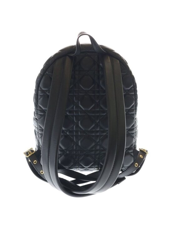 Dior Cannage Backpack Black Leather Gold main image 8